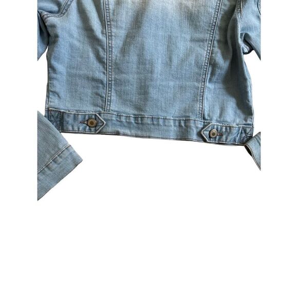 Vintage 90s Papaya Womens Cropped Button Denim Jacket Size M - Picture 8 of 10